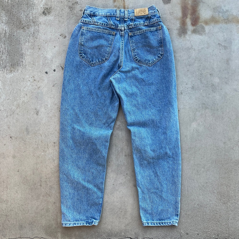 90s Lee High Waisted Mom Jeans Medium Wash Denim Made In USA Women 10 PET